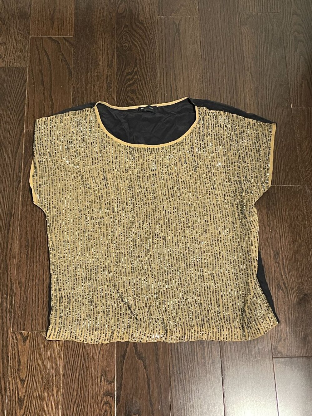 Club Monaco Sequin 100% Silk Top